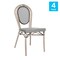 Flash Furniture Marseille Thonet French Bistro Stacking Chair, Black/White Textilene/Bamboo Print Alum Frame, 4PK 4-SDA-AD642002S-TXT-BLKWH-LTNAT-GG - alternate 7